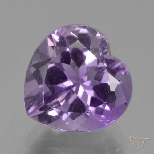 Violeta medio Amatista Gema - 3.3ct Forma de corazón (ID: 455101)