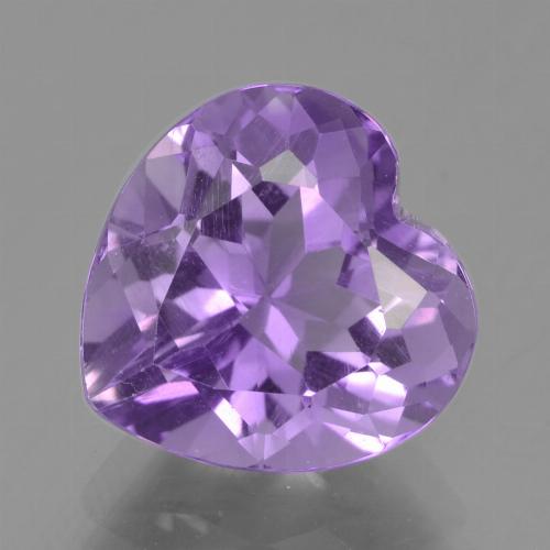 Medium Violet Amethyst Gem - 3.3ct Heart Facet (ID: 455102)