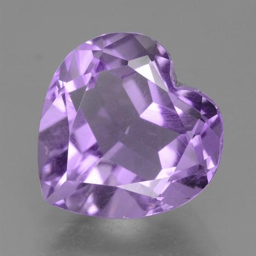 Medium Violet Amethyst Gem - 3.1ct Heart Facet (ID: 455214)