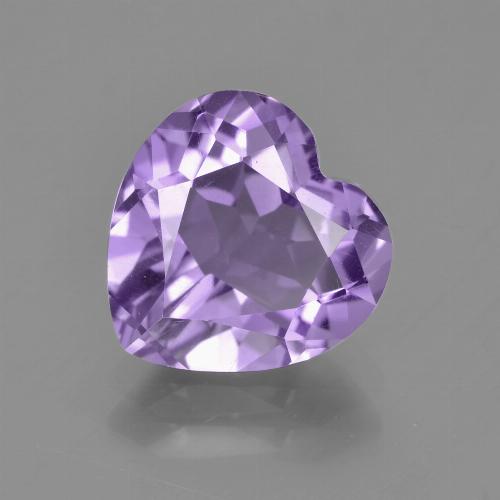 Deep Violet Hue Amethyst Gem - 3.2ct Heart Facet (ID: 455331)