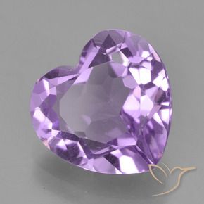 3.05 ct Violet Amethyst Stone, Natural Amethyst in Heart Facet Shape for Sale