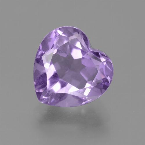 Deep Violet Hue Amethyst Gem - 3.3ct Heart Facet (ID: 455548)