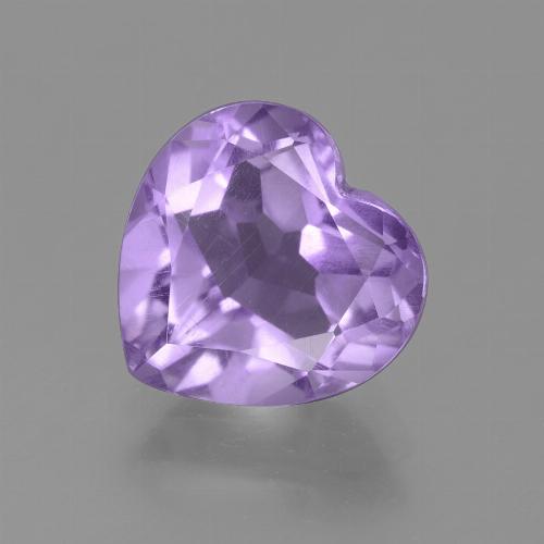 Medium Violet Amethyst Edelstein - 3.2ct Herz facettiert (ID: 455549)