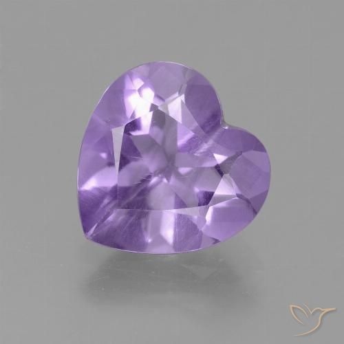 Medium Violet Amethyst Gem - 2.9ct Heart Facet (ID: 455550)