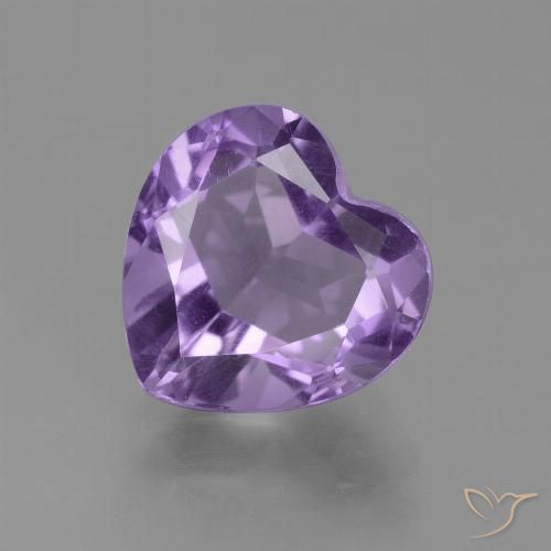 3.12ct Natural Medium Violet Amethyst, Heart, VS