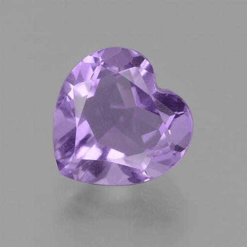 Deep Violet Amethyst Gem - 3.2ct Heart Facet (ID: 455649)