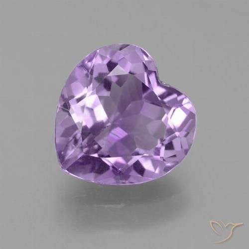Medium Violet Amethyst Gem - 3.1ct Heart Facet (ID: 455652)