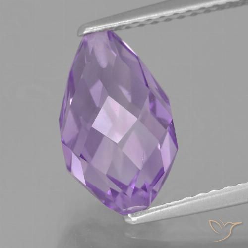 3.52ct Natural Pinkish Iris Violet Amethyst, Briolette, VS