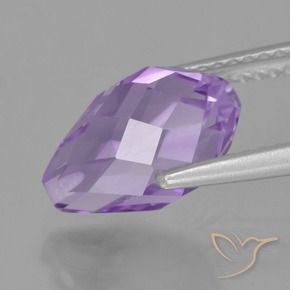 Amethyst Gemstone in 11.4 x 7.5 mm Size for Sale, Amethyst Stone in Pinkish Iris Violet Color