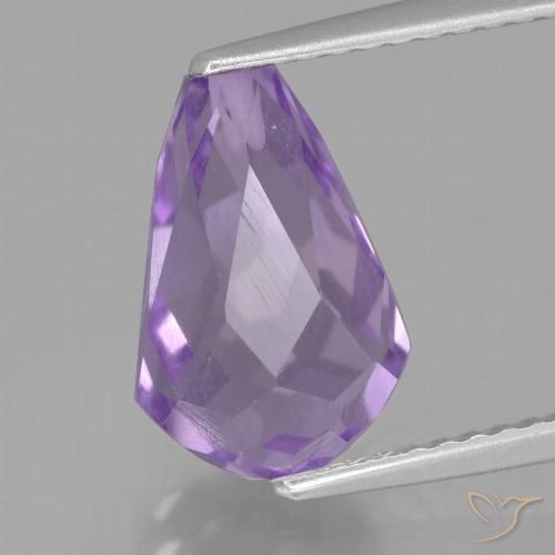 3.76ct Natural Pinkish Iris Violet Amethyst, Briolette, VS
