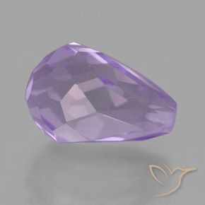 3.76 ct Violet Amethyst Stone, Natural Amethyst in Half-Drilled Briolette Shape for Sale