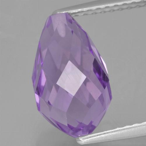 Medium Violet Amethyst Gem - 3.8ct Half-Drilled Briolette (ID: 456838)