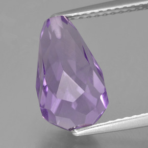 3.86 ct Violet Amethyst Gemstone, Amethyst Gem in Half-Drilled Briolette Shape for Sale.