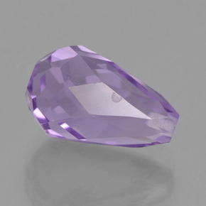 3.86 ct Violet Amethyst Stone, Natural Amethyst in Half-Drilled Briolette Shape for Sale