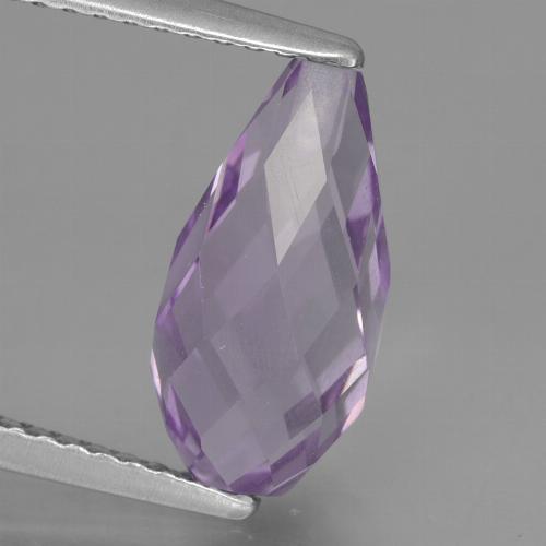 Pinkish Iris Violet Amethyst Gem - 2.9ct Half-Drilled Briolette (ID: 456860)