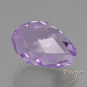 7.63 ct Violet Amethyst Stone, Natural Amethyst in Half-Drilled Briolette Shape for Sale