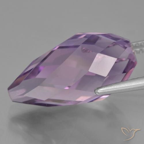 Amethyst Gemstone in 19.6 x 10.7 mm Size for Sale, Amethyst Stone in Medium Violet Color