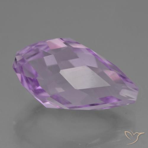11.48 ct Violet Amethyst Stone, Natural Amethyst in Half-Drilled Briolette Shape for Sale