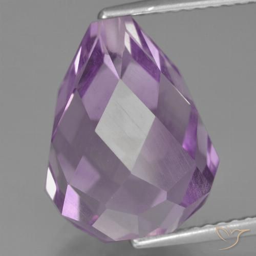 9.36ct Natural Pinkish Violet Amethyst, Briolette, VS