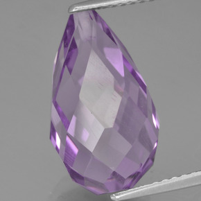 Violeta rosado Amatista Gema - 8.7ct Biolette medio perforado (ID: 456980)