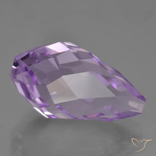 11.68 ct Violet Amethyst Stone, Natural Amethyst in Half-Drilled Briolette Shape for Sale