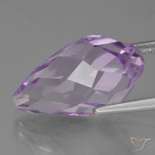 Amethyst Gemstone in 18.8 x 10.6 mm Size for Sale, Amethyst Stone in Medium Pinkish Violet Color