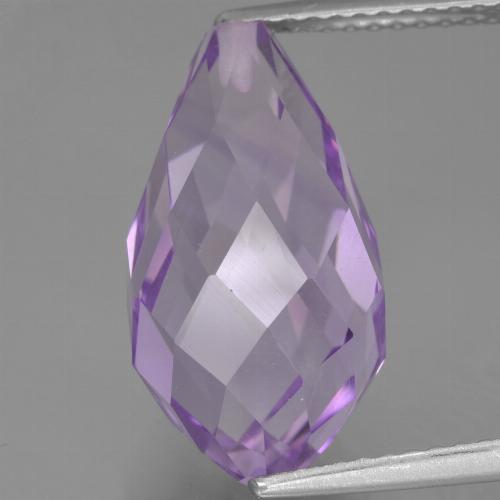Medium Pinkish Violet Аметист Камень - 8.3ct Бриолет с глухим отверстием (ID: 456984)
