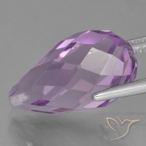 Amethyst Gemstone in 16.4 x 9.2 mm Size for Sale, Amethyst Stone in Medium Pinkish Violet Color