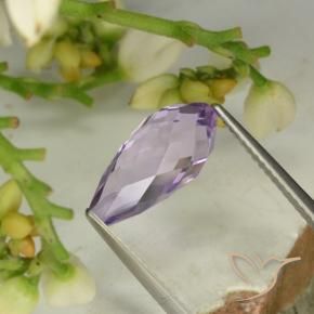Amethyst Gemstone in 13.5 x 6.3 mm Size for Sale, Amethyst Stone in Pinkish Iris Violet Color