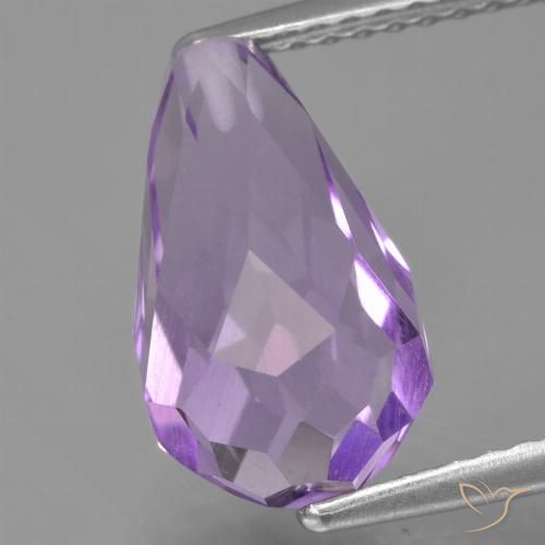 Deep Iris Violet Amethyst Edelstein - 3.7ct halbgebohrte Pendeloque (ID: 457024)