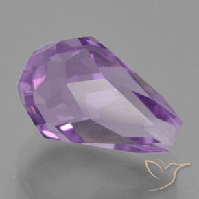 3.69 ct Violet Amethyst Stone, Natural Amethyst in Half-Drilled Briolette Shape for Sale