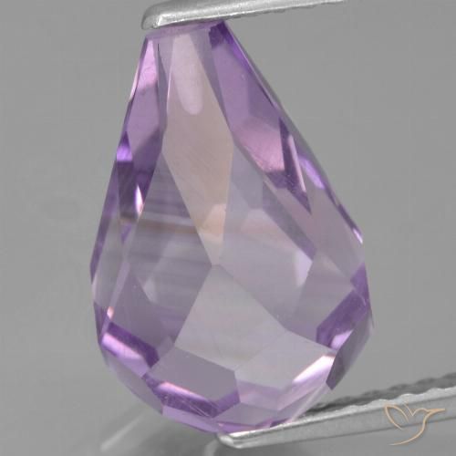 4.95ct Natural Medium Violet Amethyst, Briolette, VS