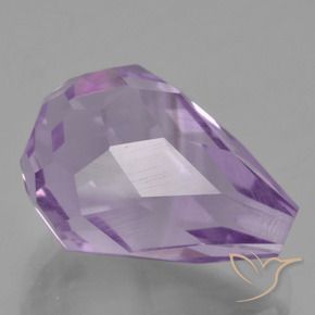 4.95 ct Violet Amethyst Stone, Natural Amethyst in Half-Drilled Briolette Shape for Sale