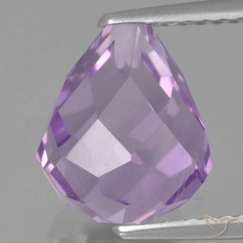 Iris Violet Аметист Камень - 4.1ct Бриолет с глухим отверстием (ID: 457033)