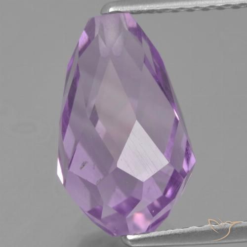 Medium Pinkish Violet Amethyst Gem - 4.2ct Half-Drilled Briolette (ID: 457035)