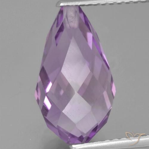 Orchid Amethyst Gem - 5.9ct Half-Drilled Briolette (ID: 457067)
