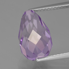 Medium Violet Amethyst Gem - 5.7ct Half-Drilled Briolette (ID: 457125)