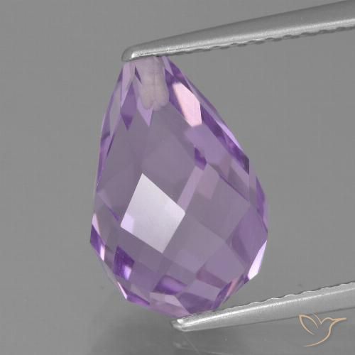 5.22ct Natural Medium Violet Amethyst, Briolette, VS
