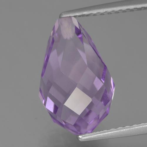 Medium Violet Amethyst Gem - 5.6ct Half-Drilled Briolette (ID: 457127)