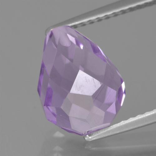 Iris Violet Amethyst Gem - 4.6ct Half-Drilled Briolette (ID: 457128)