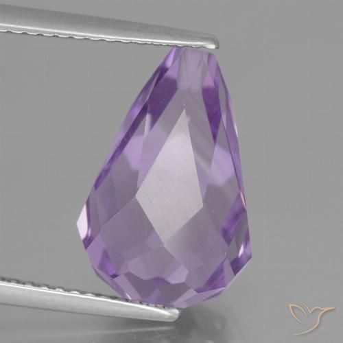 7.29ct Natural Pinkish Iris Violet Amethyst, Briolette, VS
