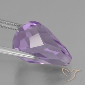 Amethyst Gemstone in 14.1 x 9.8 mm Size for Sale, Amethyst Stone in Pinkish Iris Violet Color