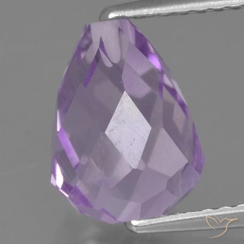 3.32ct Natural Light Pinkish Violet Amethyst, Briolette, VS