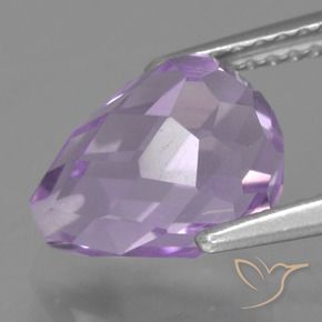 Amethyst Gemstone in 9.7 x 7.5 mm Size for Sale, Amethyst Stone in Light Pinkish Violet Color
