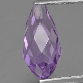 Deep Violet Amethyst Gem - 3.1ct Half-Drilled Briolette (ID: 457202)