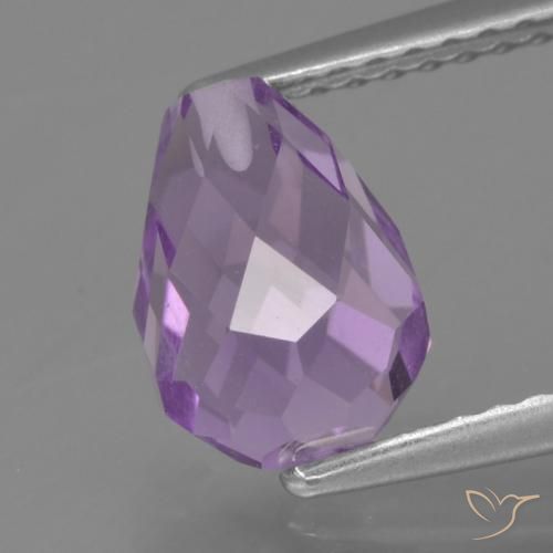 Medium Violet Amethyst Gem - 2.1ct Half-Drilled Briolette (ID: 457247)
