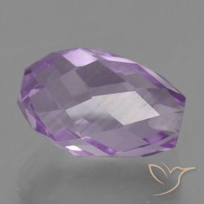 2.78 ct Violet Amethyst Stone, Natural Amethyst in Half-Drilled Briolette Shape for Sale
