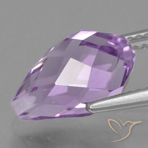 Amethyst Gemstone in 12.2 x 7 mm Size for Sale, Amethyst Stone in Medium Pinkish Violet Color