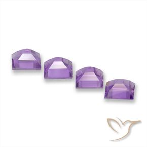 Amethyst Gemstones in 6 x 6 mm (calibrated) Size for Sale, Amethyst Stones in Medium Violet-Pink Color