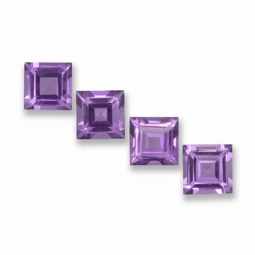 Deep Violet Amethyst Gem - 1ct Square Step-Cut (ID: 457951)